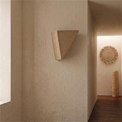 Aplique de Pared Triangular de Yute Natural | Serie RITA