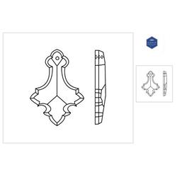 PLAQUETA CRISTAL 1 TAL 3392/89X45 MM