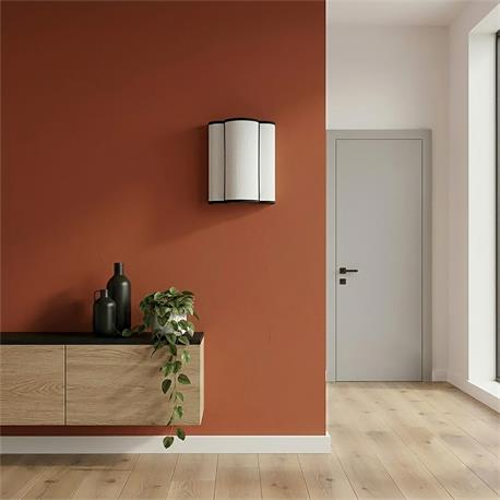 Aplique de Pared Blanco con Cinta Negra | Serie ACACIA II