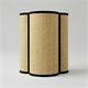 Aplique de Pared Rafia Beige y Cinta Negra | Serie ACACIA II