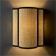 Aplique de Pared Rafia Beige y Cinta Negra | Serie ACACIA II