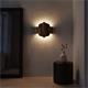 Aplique de Pared en Tejido de Madera Oscura | Serie SELMA