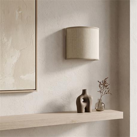 Aplique de Pared con Pantalla de Lino Beige | Serie BELA