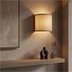 Aplique de Pared con Pantalla de Lino Beige | Serie BELA
