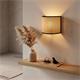 Aplique de Pared de Rafia Beige y Cinta Negra | Serie BELA