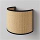 Aplique de Pared de Rafia Beige y Cinta Negra | Serie BELA