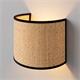 Aplique de Pared de Rafia Beige y Cinta Negra | Serie BELA