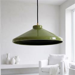 COLGANTE SERIE JULIANA CERÁMICA VERDE/ORO 1 LUZ XTRELAMP