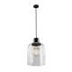 Lámpara de Techo Cristal Fumé Negro Corcho | Serie SYBILL