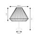 Lámpara de Mesa BELÉN Cuerda Metal Negro D60