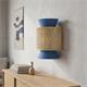 Aplique de Pared Azul con Vienés Natural | Serie DIARA