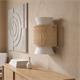 Aplique de Pared Blanco con Vienés Natural | Serie DIARA