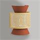 Aplique de Pared Terracota con Vienés Natural | Serie DIARA
