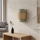 Aplique de Pared Verde Liquen y Vienés Natural | Serie DIARA