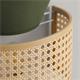 Aplique de Pared Verde Oliva y Vienés Natural | Serie DIARA
