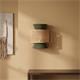 Aplique de Pared Verde Oliva y Vienés Natural | Serie DIARA