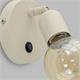 Aplique de Pared de Metal Crema Orientable | Serie FITA