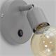 Aplique de Pared de Metal Gris Orientable | Serie FITA