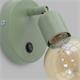 Aplique de Pared de Metal Verde Orientable | Serie FITA