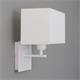 Aplique de Pared Blanco y Pantalla Blanca | Serie ANASTASIA