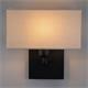 Aplique de Pared Negro y Pantalla Blanca | Serie ANASTASIA