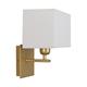 Aplique de Pared Dorado y Pantalla Blanca | Serie ANASTASIA