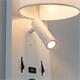 Aplique de Pared Blanco con USB y LED | Serie ÚRSULA II