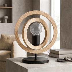 SOBREMESA BIARRITZ MADERA NATURAL D20 XTRELAMP