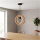 COLGANTE BIARRITZ MADERA NATURAL D20 XTRELAMP CIRCULOS ARTI