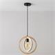 COLGANTE BIARRITZ MADERA NATURAL D20 XTRELAMP CIRCULOS ARTI