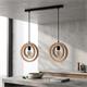 REGLETA 2 LUCES BIARRITZ MADERA NATURAL D20 XTRELAMP