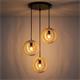 PLAFON 3 LUCES BIARRITZ MADERA NATURAL D20 XTRELAMP