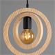 PLAFON 3 LUCES BIARRITZ MADERA NATURAL D20 XTRELAMP