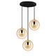 Lámpara Colgante de Madera con 3 Luces | Serie BIARRITZ