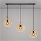 REGLETA 3 LUCES BIARRITZ MADERA NATURAL D20 XTRELAMP