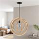 COLGANTE BIARRITZ MADERA NATURAL D60 XTRELAMP CIRCULOS ARTI