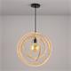COLGANTE BIARRITZ MADERA NATURAL D60 XTRELAMP CIRCULOS ARTI