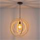COLGANTE BIARRITZ MADERA NATURAL D60 XTRELAMP CIRCULOS ARTI