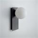 Aplique de Pared Negro con Tulipa Blanca | Serie TAMARA