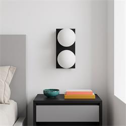 Aplique de Pared Negro con Tulipas Blancas | Serie TAMARA