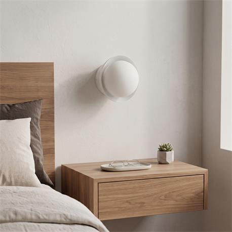 Aplique de Pared Blanco con Tulipa Blanca Mate | Serie MAITE