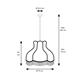 Lámpara de techo TOLOSA Rafia Natural Flecos Yute 70 Cm