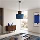 Lámpara de Techo Madera Oscura Azul D32 | Serie BRIANA