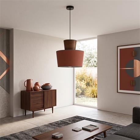 Lámpara de Techo Madera Oscura Terracota D32 | Serie BRIANA