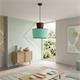 Lámpara de Techo Madera Oscura Verde Agua D32 | Serie BRIANA