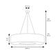 Lámpara de Techo Gris Blanco 6 Luces 80 Cm | Serie DONUT