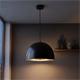 COLGANTE METAL COLUMBUS NEGRO 2 LUCES C/DIFUSOR