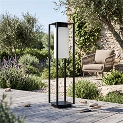 SOBREMURO METAL 1LUZ E27 NEGRO IP43 C/T BLANCA 100 CM