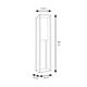 Sobremuro Exterior Negro Cristal Blanco IP54 100 | Serie EIR
