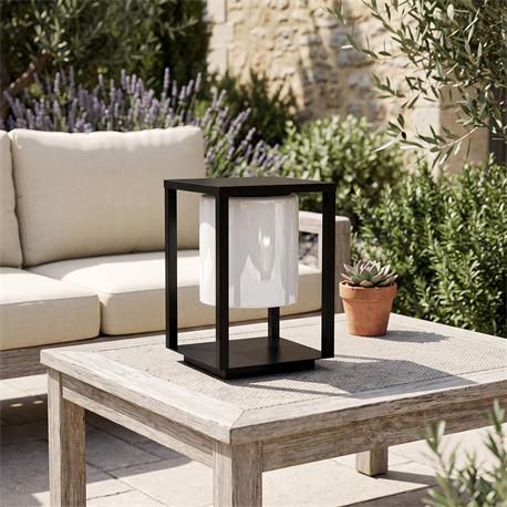 SOBREMURO METAL 1LUZ E27 NEGRO IP43 C/T BLANCA 25CM